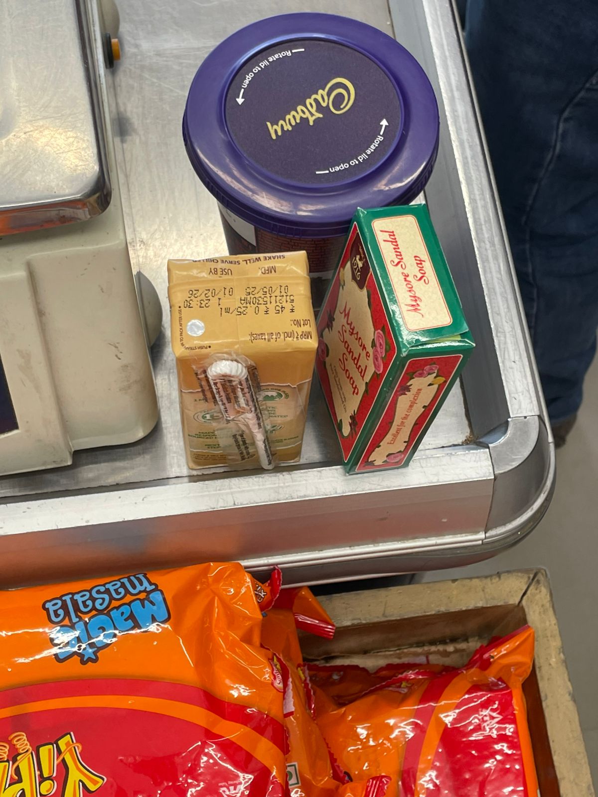 Items on a billing counter