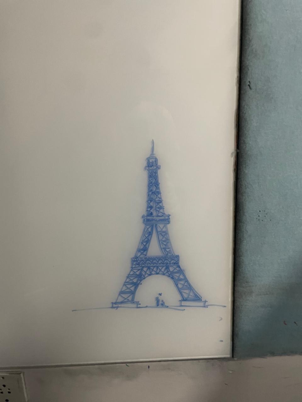 Drawing of Eiffel Tower